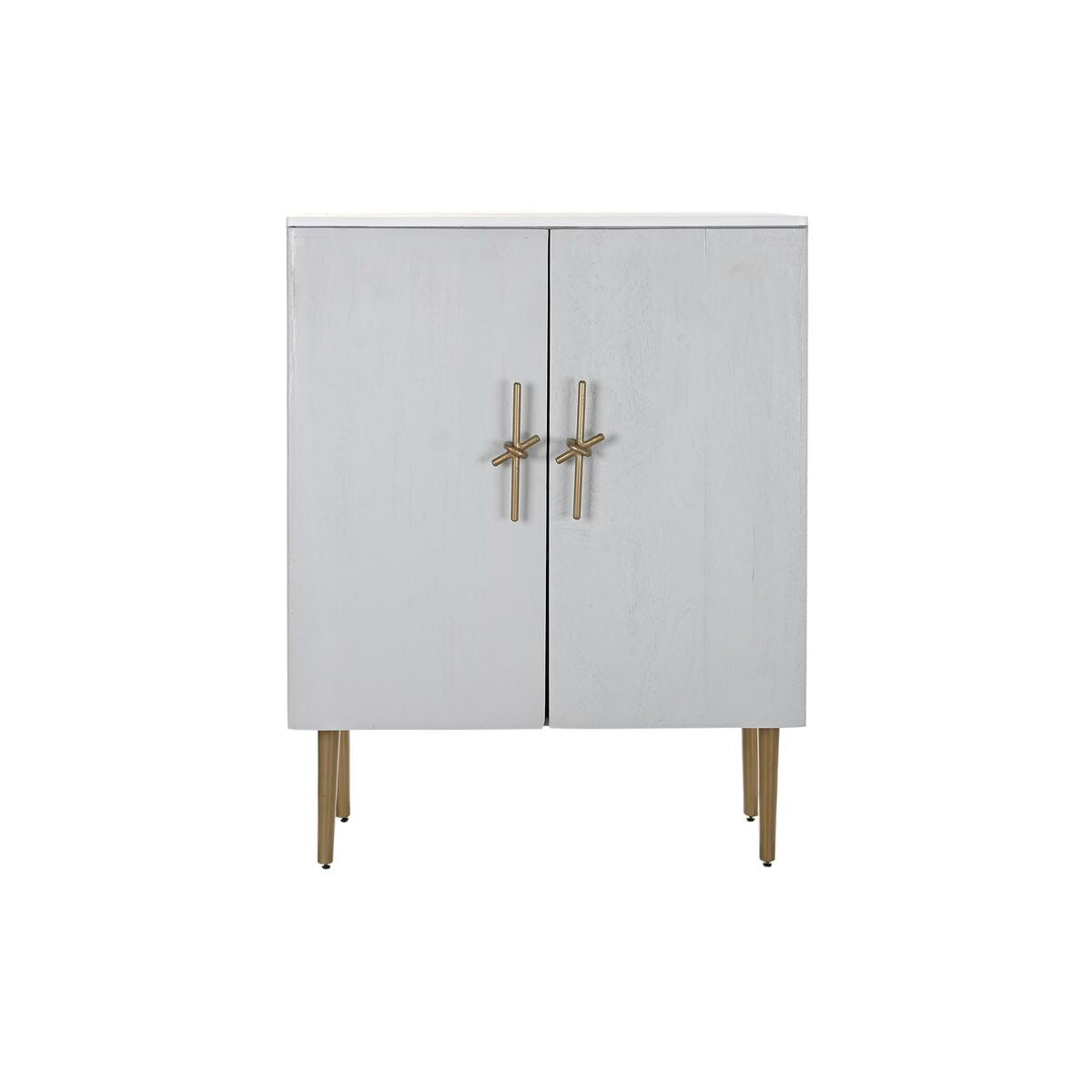 Satunnaiset huonekalut DKD Home Decor BAR Kullattu Valkoinen Rauta Mangopuu (85 x 45 x 110 cm)