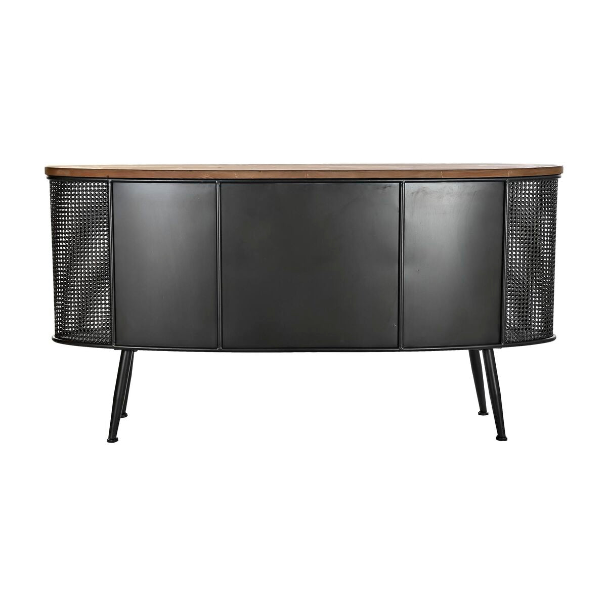 Sivupöytä DKD Home Decor 145,5 x 45 x 76 cm Kuusi Musta Metalli Ruskea