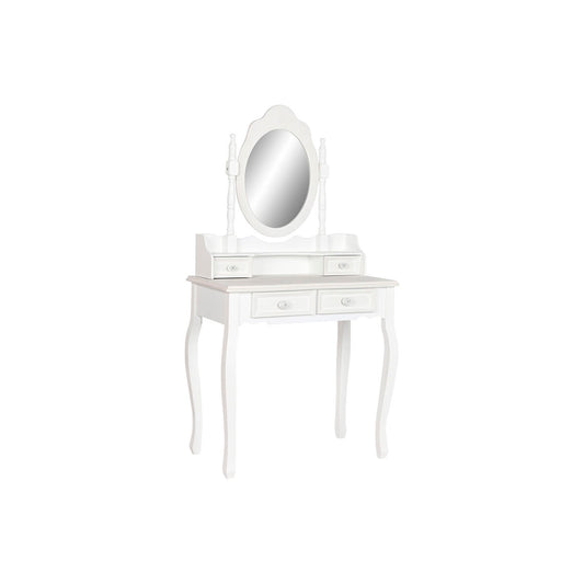 Pukeutumispöytä Home ESPRIT Valkoinen ABS Peili Puu MDF 75 x 42 x 140 cm