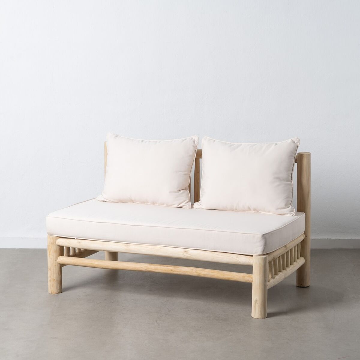2-paikkainen sohva AKAR Luonnollinen tiikki 131 x 80 x 77,5 cm