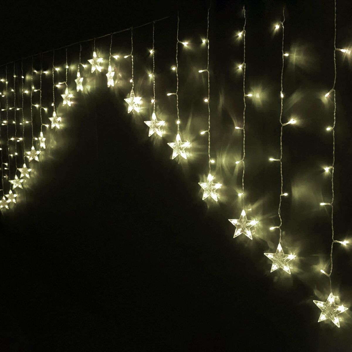 LED-verhovalot Lämmin valo Tähdet