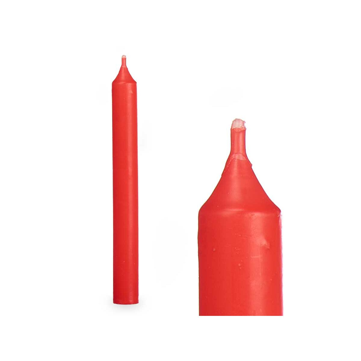 Kynttiläsarja Punainen 2 x 2 x 15 cm (12 osaa)