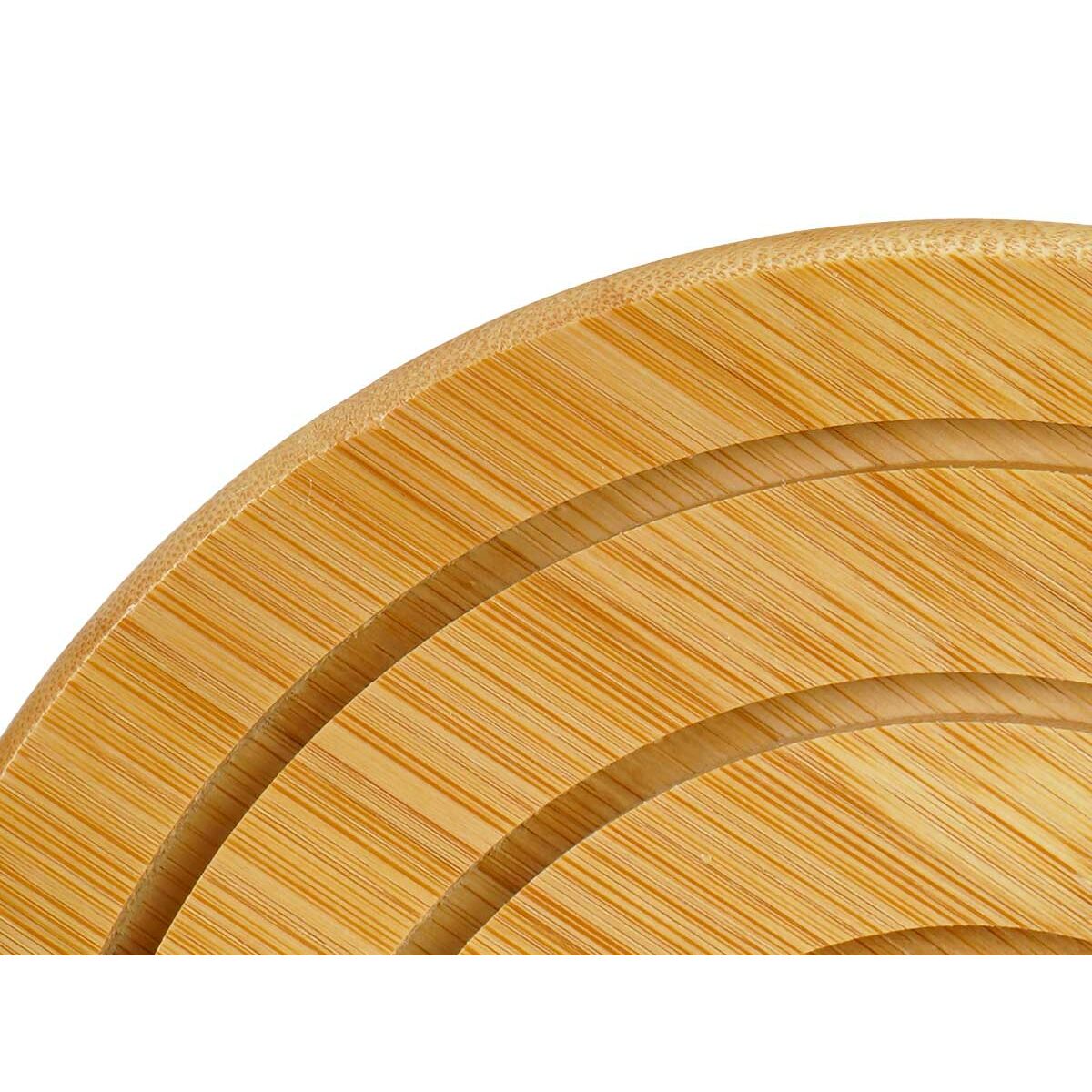 Tabletti Luonnollinen Bambu 19 x 1 x 19 cm (24 osaa) Pyöreä