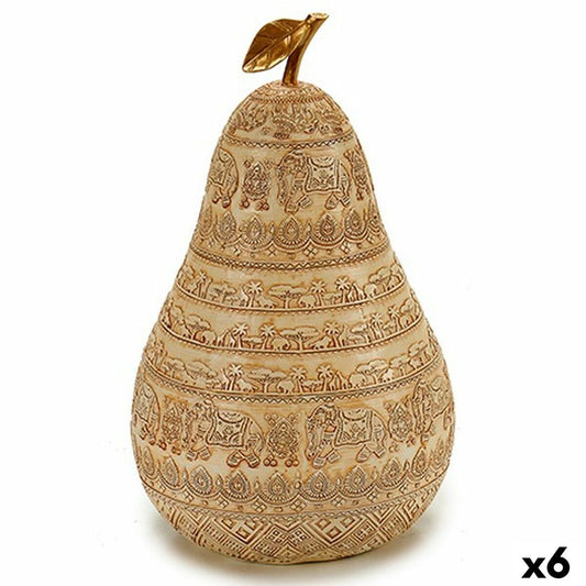 Koristehahmo Kullattu Päärynä 15,5 x 25 x 15,5 cm Hartsi (6 osaa)